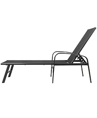 Streamdale Outdoor Patio Swimming Pool Lounge Gray Color With Pillow