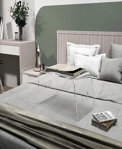 Fox Hill Trading Maci 24.4" W x 11.8" D x 9" H Acrylic Bed Tray