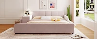 Streamdale Furniture Upholstered Bed with Desk & Stool