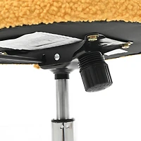 Simplie Fun 360 Swivel Height Adjustable, Swivel Chair, Teddy Fabric, Home Office Chair