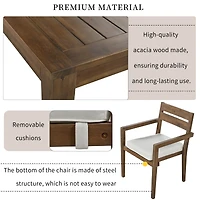 Streamdale Acacia Wood Outdoor Dining Set