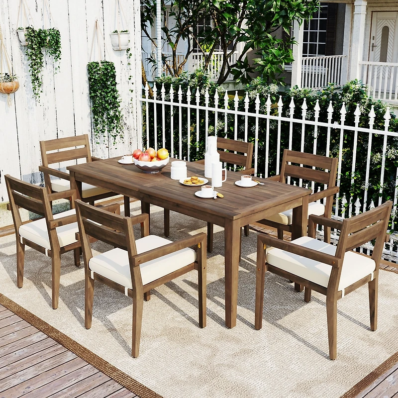 Streamdale Acacia Wood Outdoor Dining Set