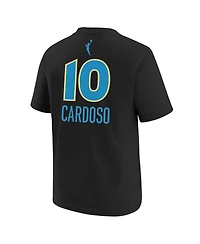 Nike Big Boys and Girls Kamilla Cardoso Black Chicago Sky 2024 Wnba Draft Name Number T-Shirt