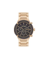 Ed Hardy Men's Brushed Gold-Tone Metal Bracelet Watch 46mm