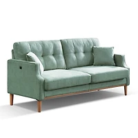 Streamdale Furniture Living Space Sofa 3 Seater With Waterproof Fabric, Usb Charge Port