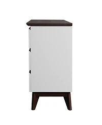 Streamdale Furniture White 6-Drawer Double Dresser 47.2" W X 15.74" D X 30.7"H