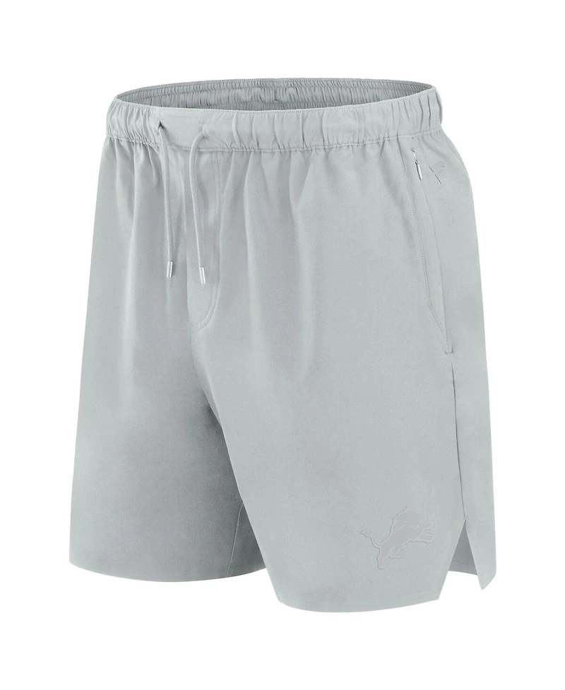 Fanatics Signature Men's Gray Detroit Lions Front Office Woven Shorts