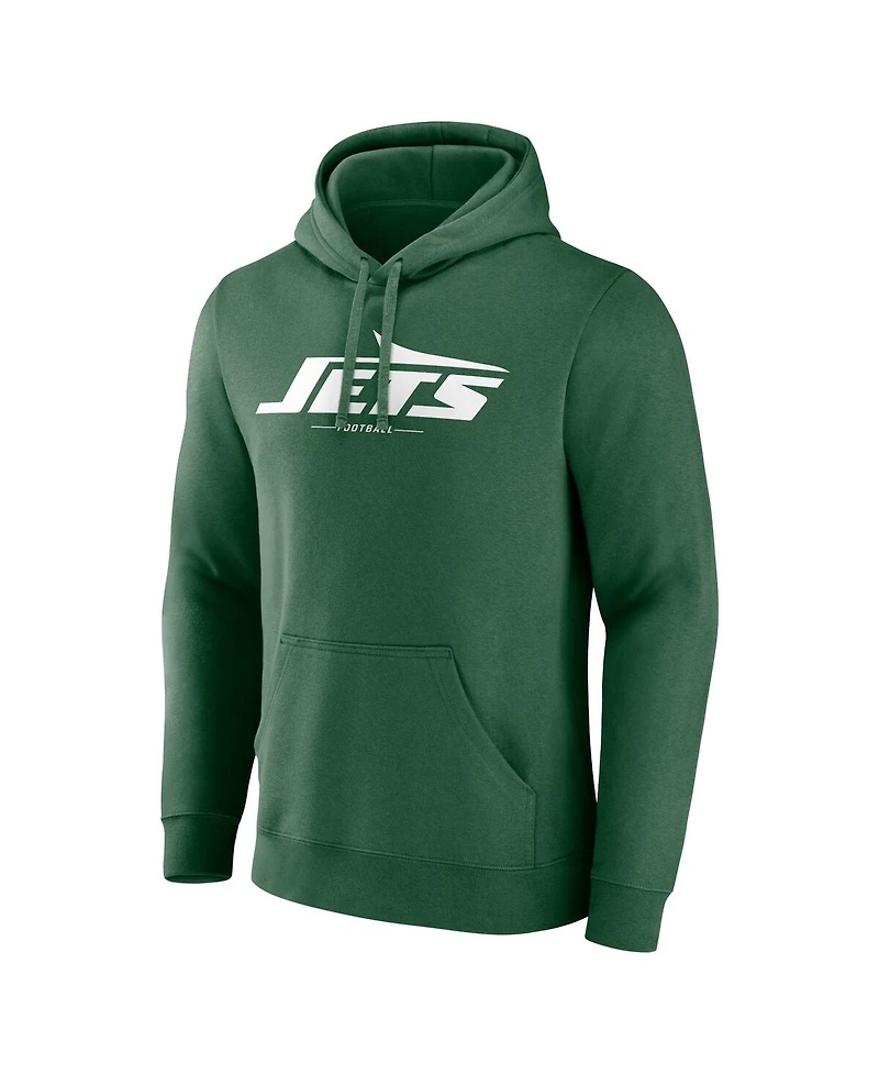 Fanatics Men's Green New York Jets Team Lockup Pullover Hoodie