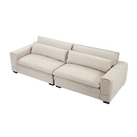 Streamdale Furniture Modern Beige Upholstered Sofa for Multiple Spaces
