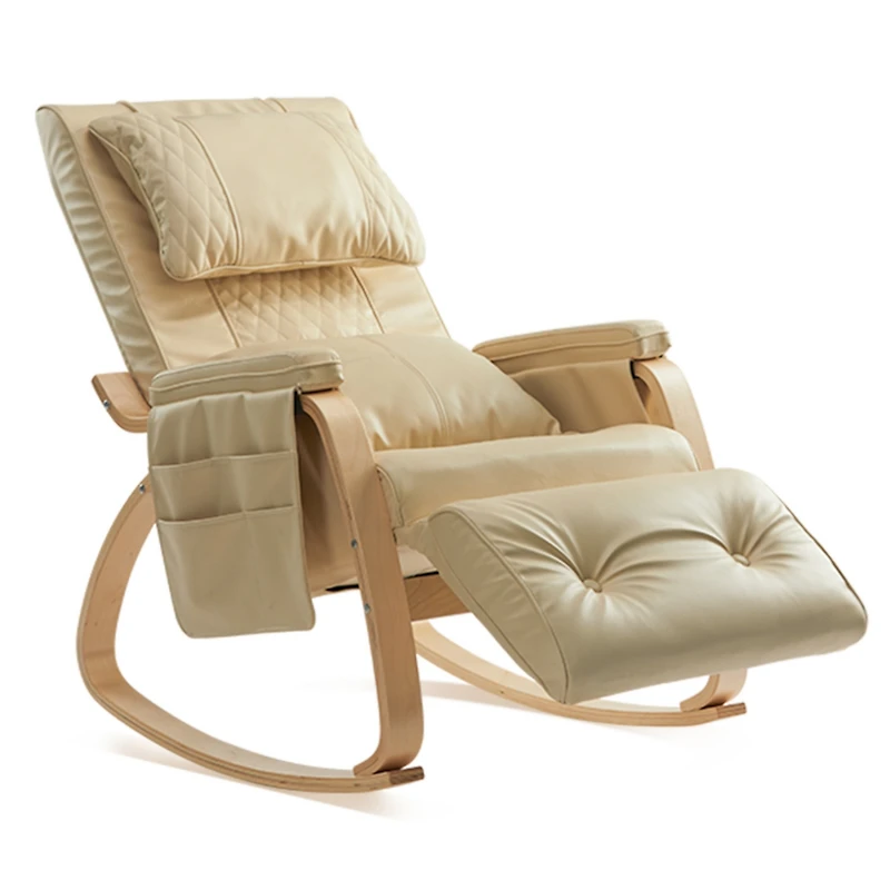Streamdale Massage Comfortable Relax Rocking Chair Cream White