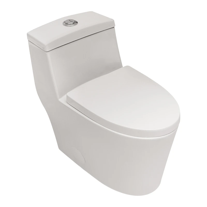 Streamdale Furniture Ceramic One Piece Toilet, Dual Flush With Soft Closing Seat 0000