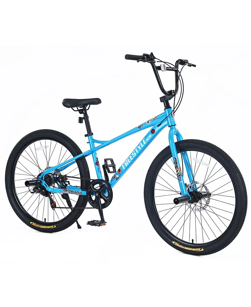 Streamdale Freestyle Kids Bike, 26in, Double Disc Brakes