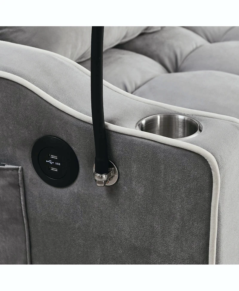 Streamdale Furniture 55.51 Inch Versatile Foldable Sofa Bed In 3 Lengths, Modern Sofa Sofa Sofa