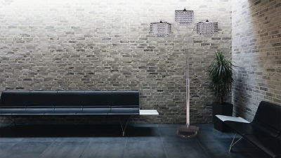 Streamdale 84"H 3-Shade Crystal Inspired Arch Floor Lamp