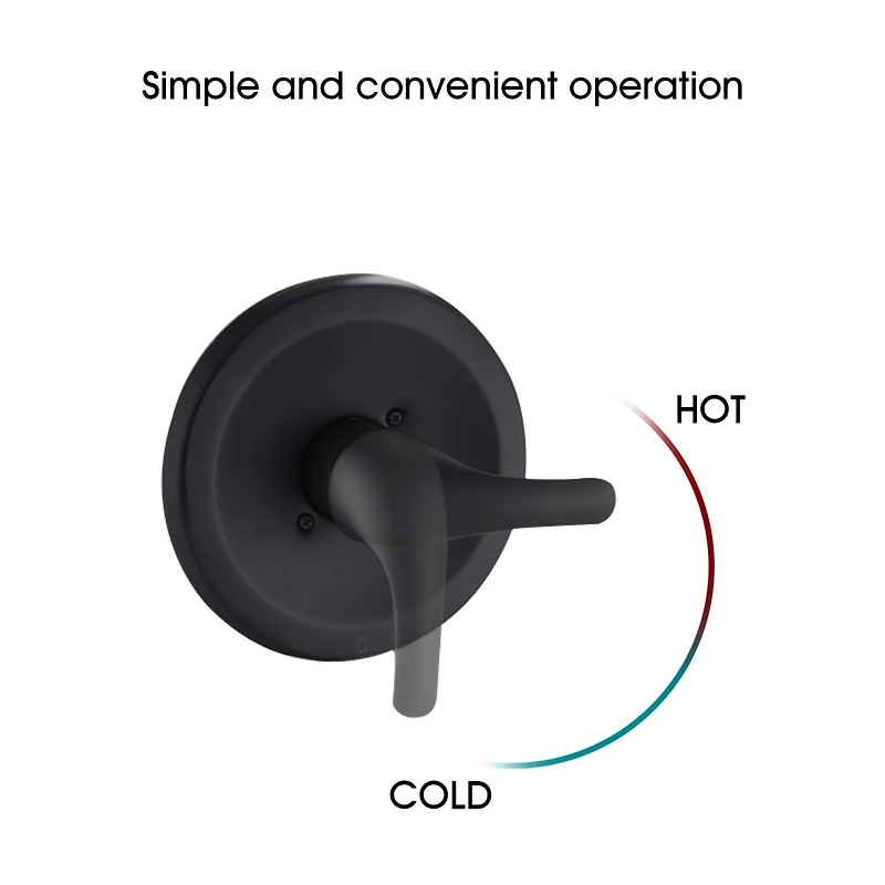 Streamdale Furniture Single Handle Single Functions Shower Head Set With Tub Spout (Valve Included)