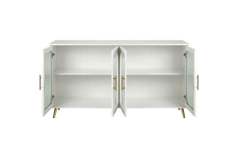 Streamdale 65+ Inch Tv Stand with Storage, White