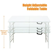 Streamdale 4FT Foldable Table for Camping (White), 135Kg Capacity