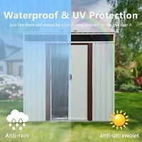 Streamdale 6FT X 5FT Outdoor Metal Storage Shed With Window White