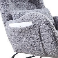 Streamdale Rocking Chair Nursery, Modern Rocking Chair With High Backrest