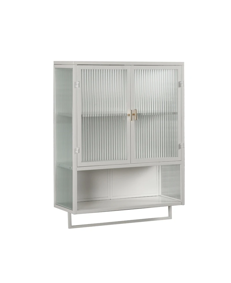 Streamdale Furniture Modern Two-Door Wall Cabinet with Glass Doors