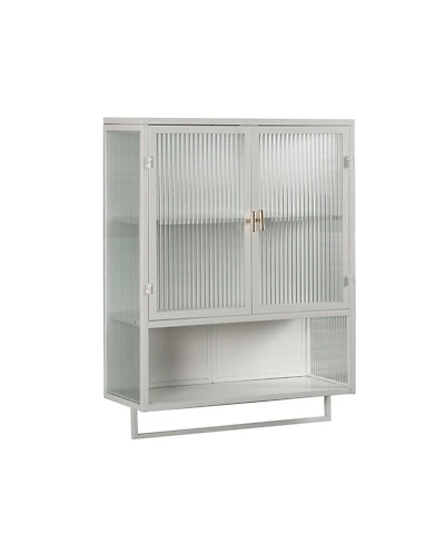 Streamdale Furniture Modern Two-Door Wall Cabinet with Glass Doors