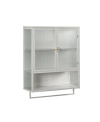 Streamdale Furniture Modern Two-Door Wall Cabinet with Glass Doors