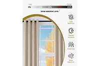 Superior Senna Textured Curtain Set of 2 Panels with Grommet Header, 52" X 108"