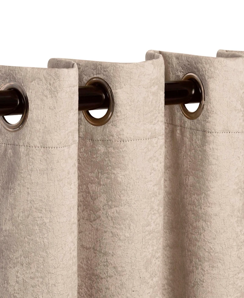 Superior Senna Textured Curtain Set of 2 Panels with Grommet Header