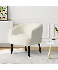 29" Wide Mid Century Modern Club Barrel Accent Armchair