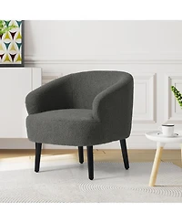 29" Wide Mid Century Modern Club Barrel Accent Armchair