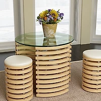 Streamdale Round Glass Tabletop, 20", 1/4" Thick, Clear