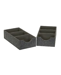 Household Essentials 3-Compartment Drawer Organizers, Pack of 2