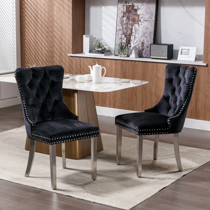 Simplie Fun Nikki Collection Modern, High-End Tufted Solid Wood Contemporary Velvet Upholstered Dining