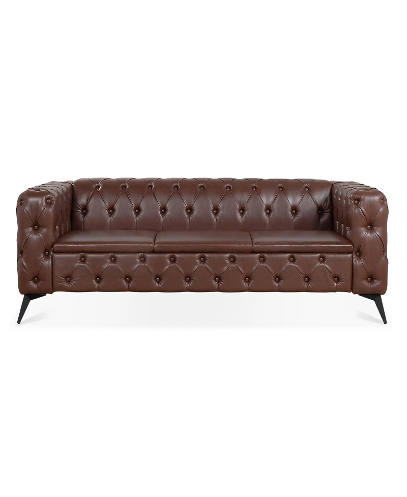 Streamdale Furniture 84.06" Width Traditional Square Arm Removable Cushion 3 Seater Sofa