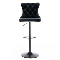 Simplie Fun Swivel Velvet Barstools Adjusatble Seat Height From 25-33 Inch, Modern