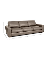 Rutherford Home Matera 96" Leather over 3 Sofa