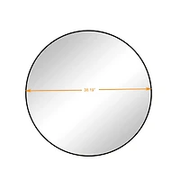 Streamdale 39" Wall Mount Circular Mirror, Black