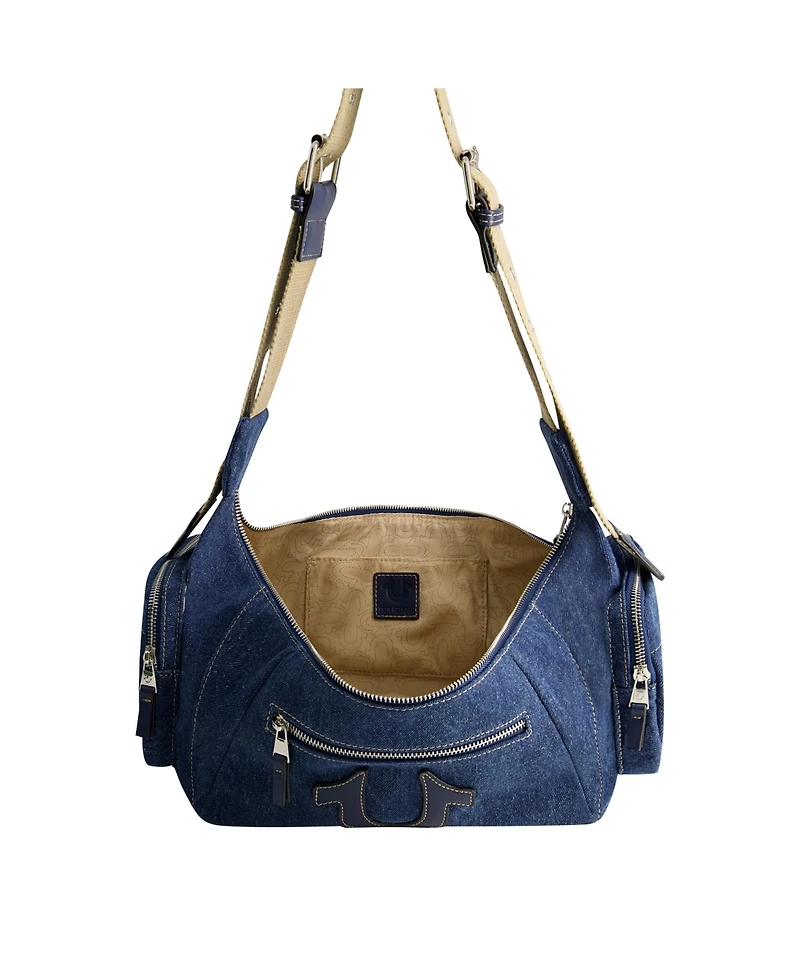 True Religion Horseshoe Motif Slouchy Hobo