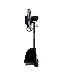 Newair 26" Pedestal Misting Fan with 8700 Cfm of Power, Adjustable Mist Settings, Water Tank and 3 Fan Speeds, Perfect for the Patio, Back Yard, or Ou