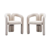 Streamdale Furniture Modern Fabric Upholstered Dining Chairs (Set of 2)