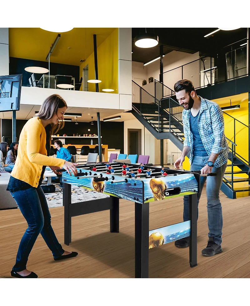 37 Inches Foosball Table with Removable Legs, 2 Balls and 2 Manual Scorers