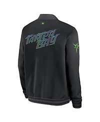Nike Men's Black Tampa Bay Rays 2024 City Connect Authentic Collection Game Time Full-Zip Bomber Jacket