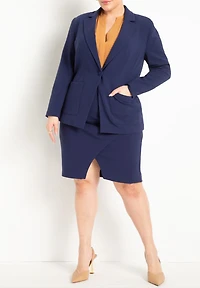 Eloquii Women's Notch Collar Blouse