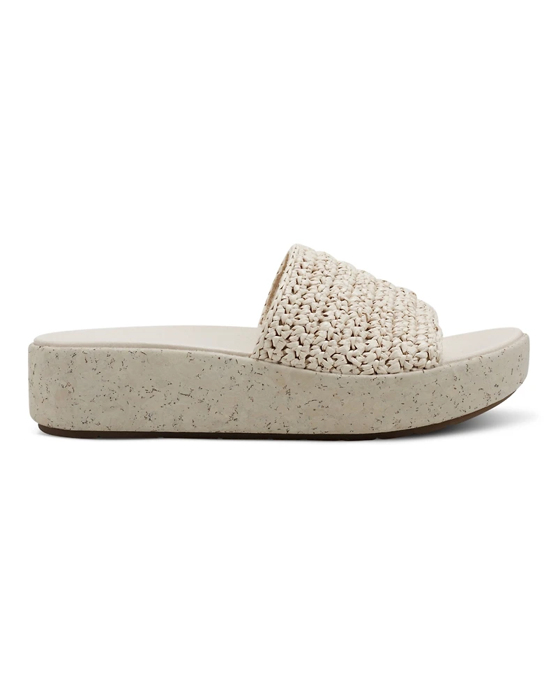 Earth Women's Sachan Woven Band Slip-On Platform Sandals