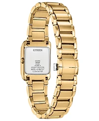 Citizen Eco-Drive Women's Bianca Gold-Tone Stainless Steel Bracelet Watch 28mm