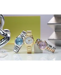Citizen Eco-Drive Women's Sport Luxury Diamond Accent Two Tone Stainless Steel Bracelet Watch 33mm