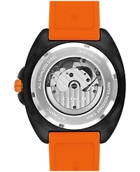Coach Men's Charter Automatic Orange Silicone Watch 44mm