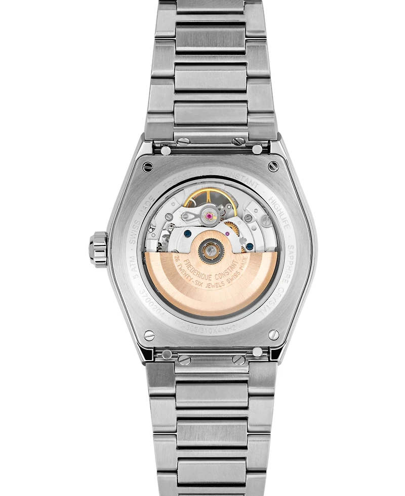Frederique Constant Men's Swiss Automatic Highlife Heart Beat Stainless Steel Bracelet Watch 41mm
