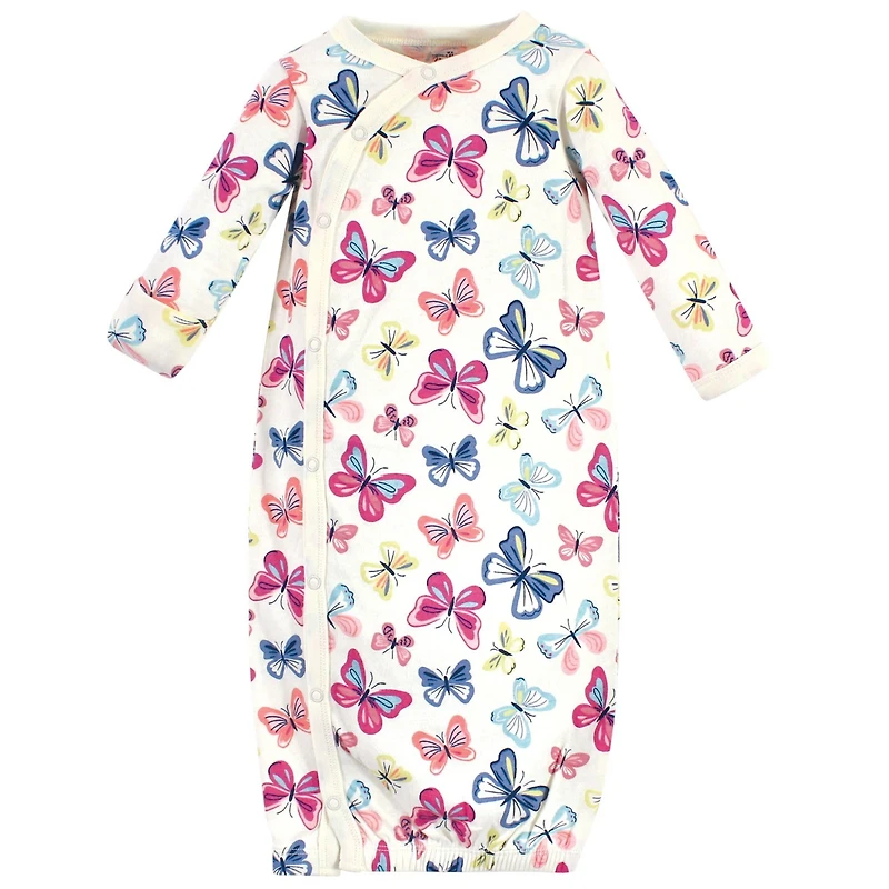 Touched by Nature Baby Girls Natural Cotton Kimono Gowns