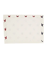 Saro Lifestyle Americana Stars Placemat Set of 4, 14"x20"